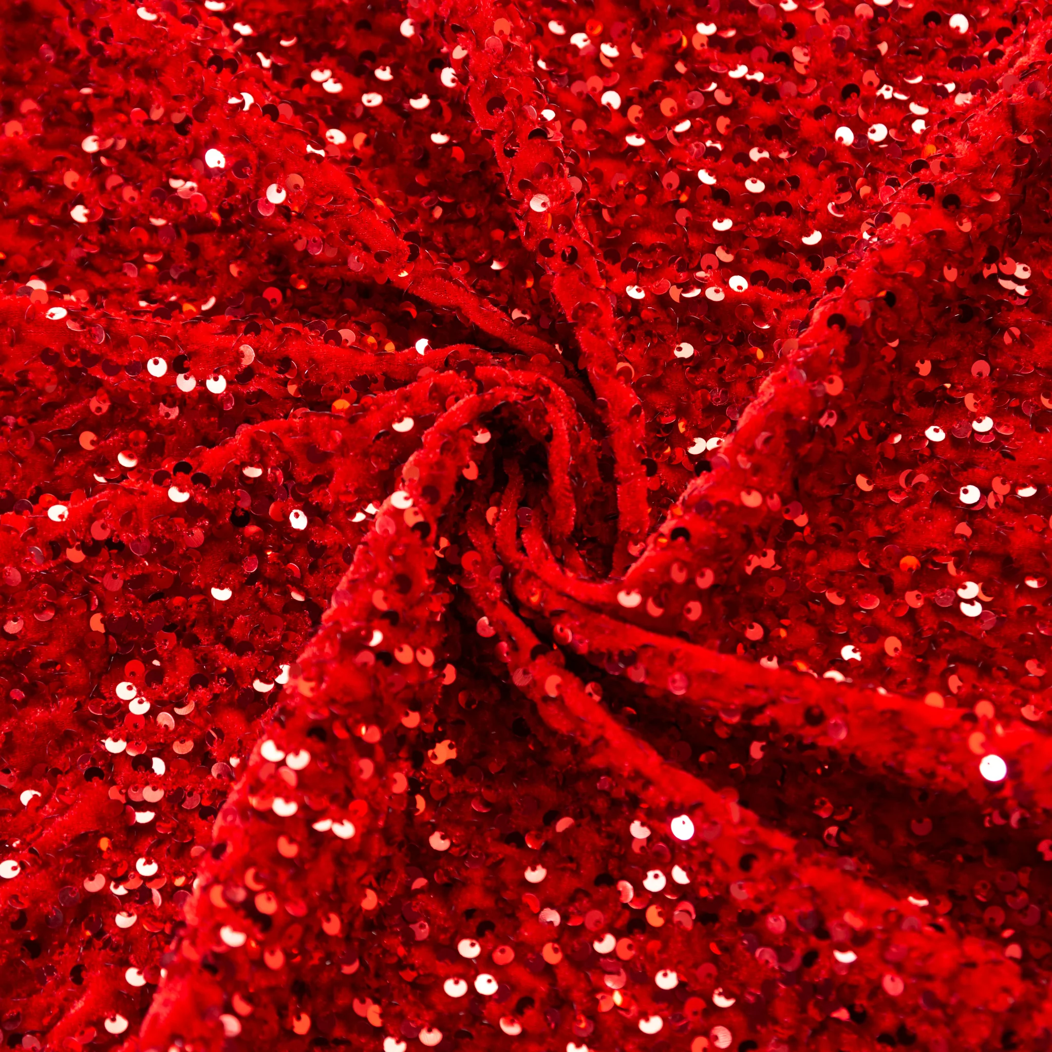 Sequin Velvet 10ft H x 52" W Drape/Backdrop Curtain Panel - Red - Image 3
