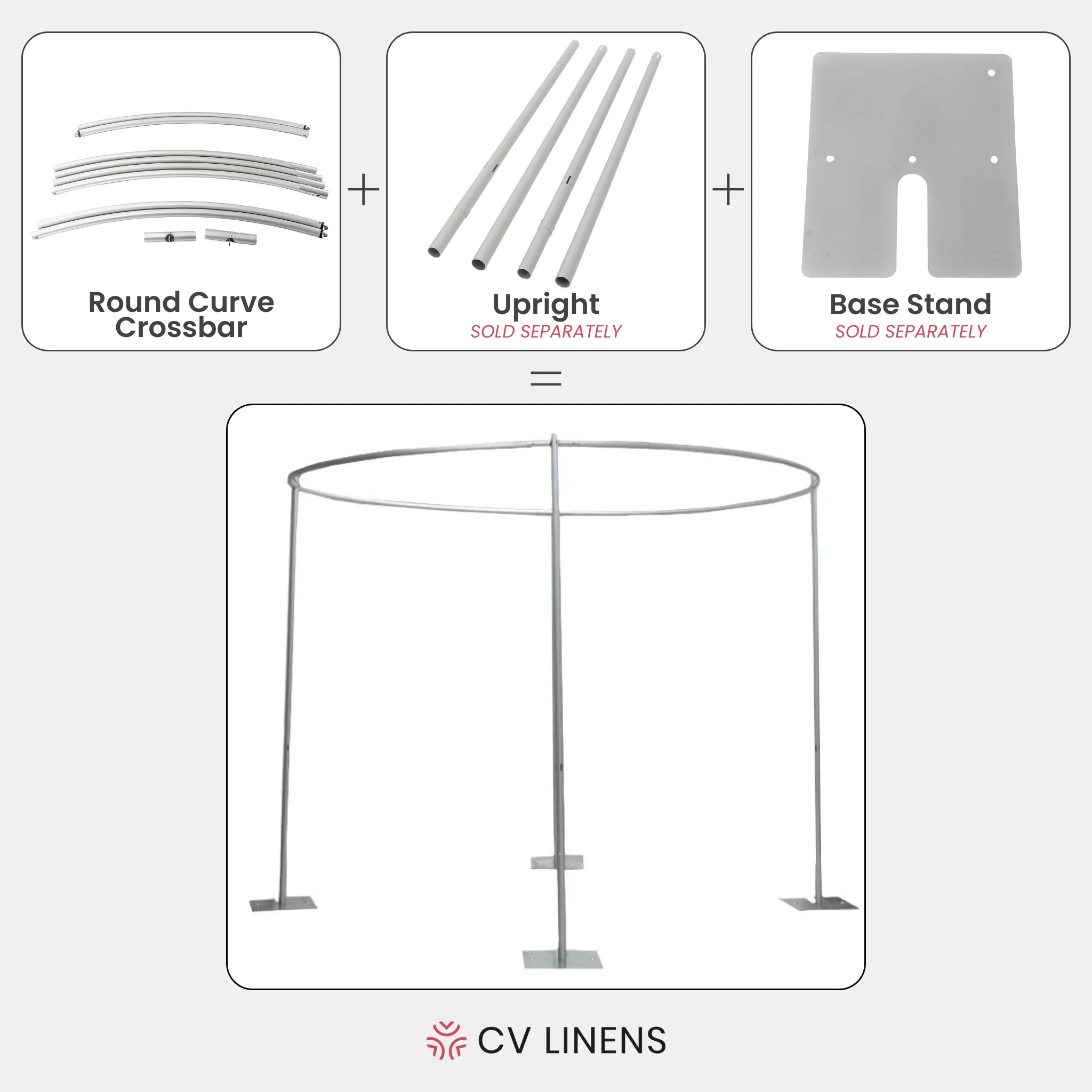 10ft Round Crossbar Drape Support - Image 5