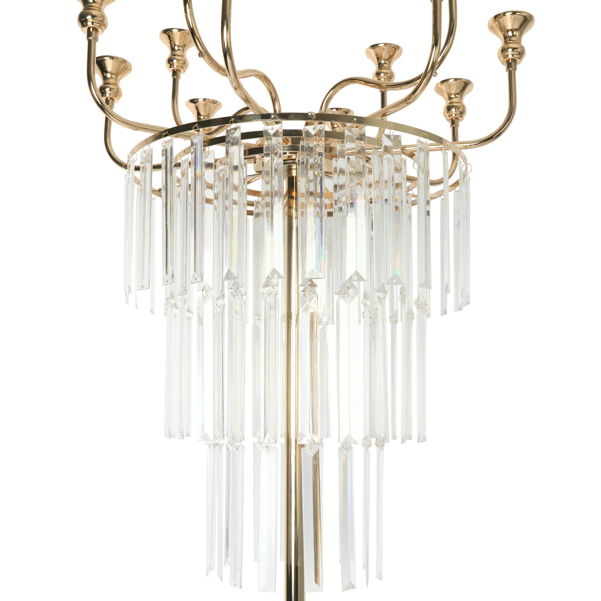 12 Arms Chandelier Candelabra Centerpiece - Gold - Image 3