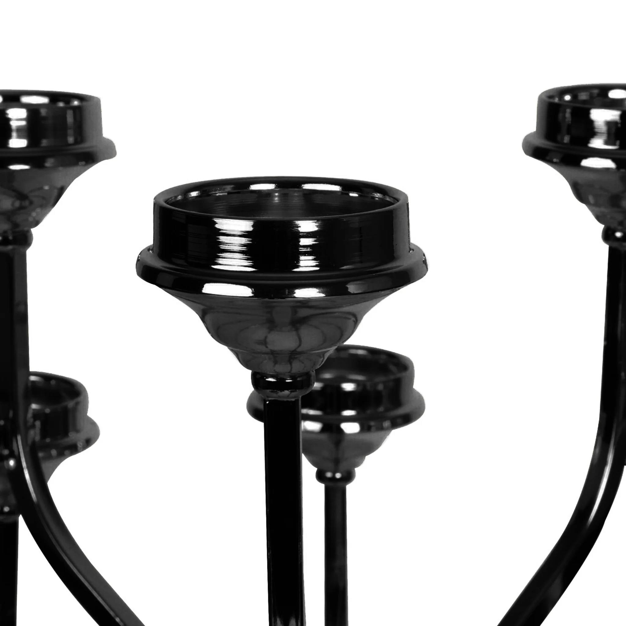 12 Arms Candle Holder Wedding Candelabra Table Centerpiece 48"H - Black - Image 5