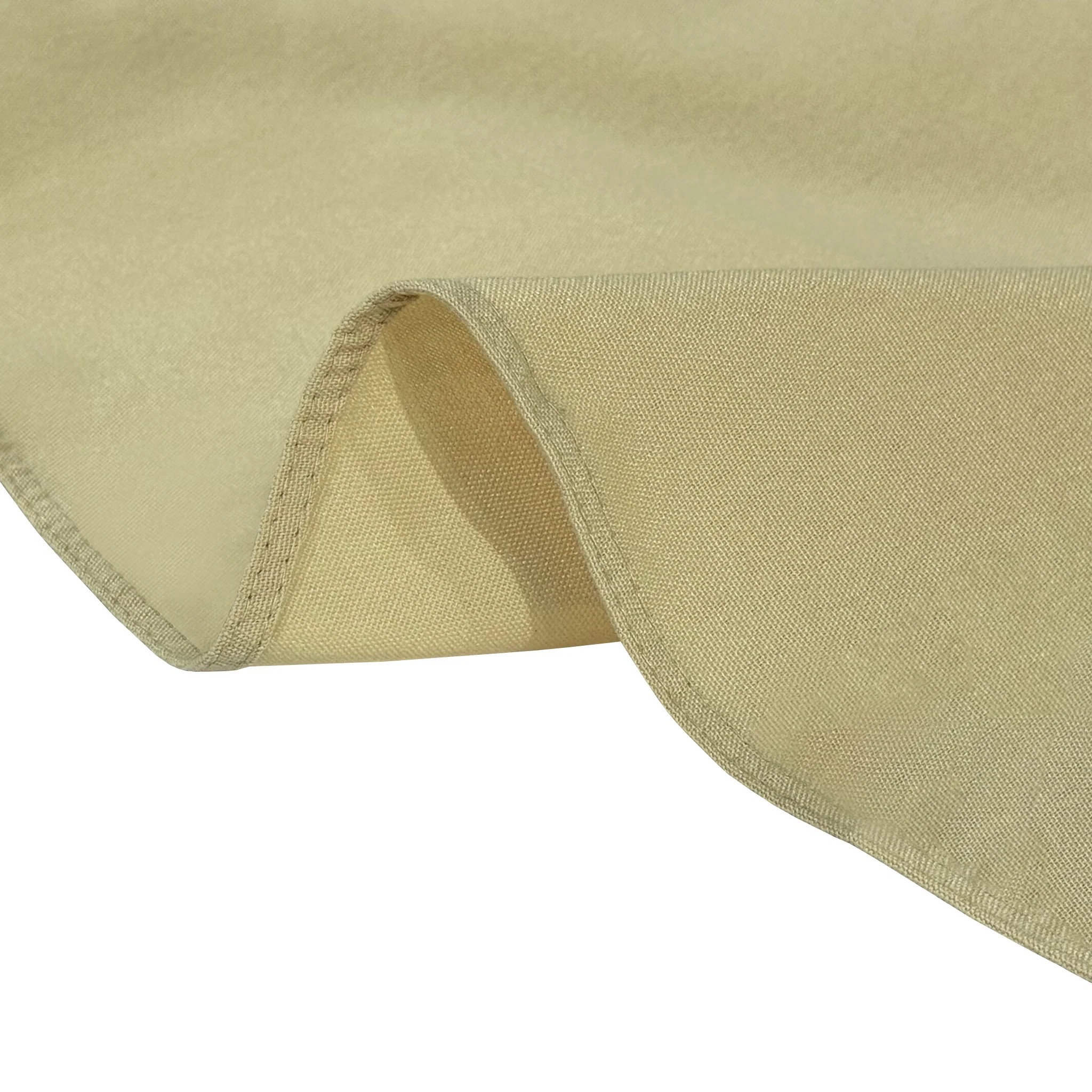 Premium 120" Round Champagne Spun Polyester Tablecloth - Image 5