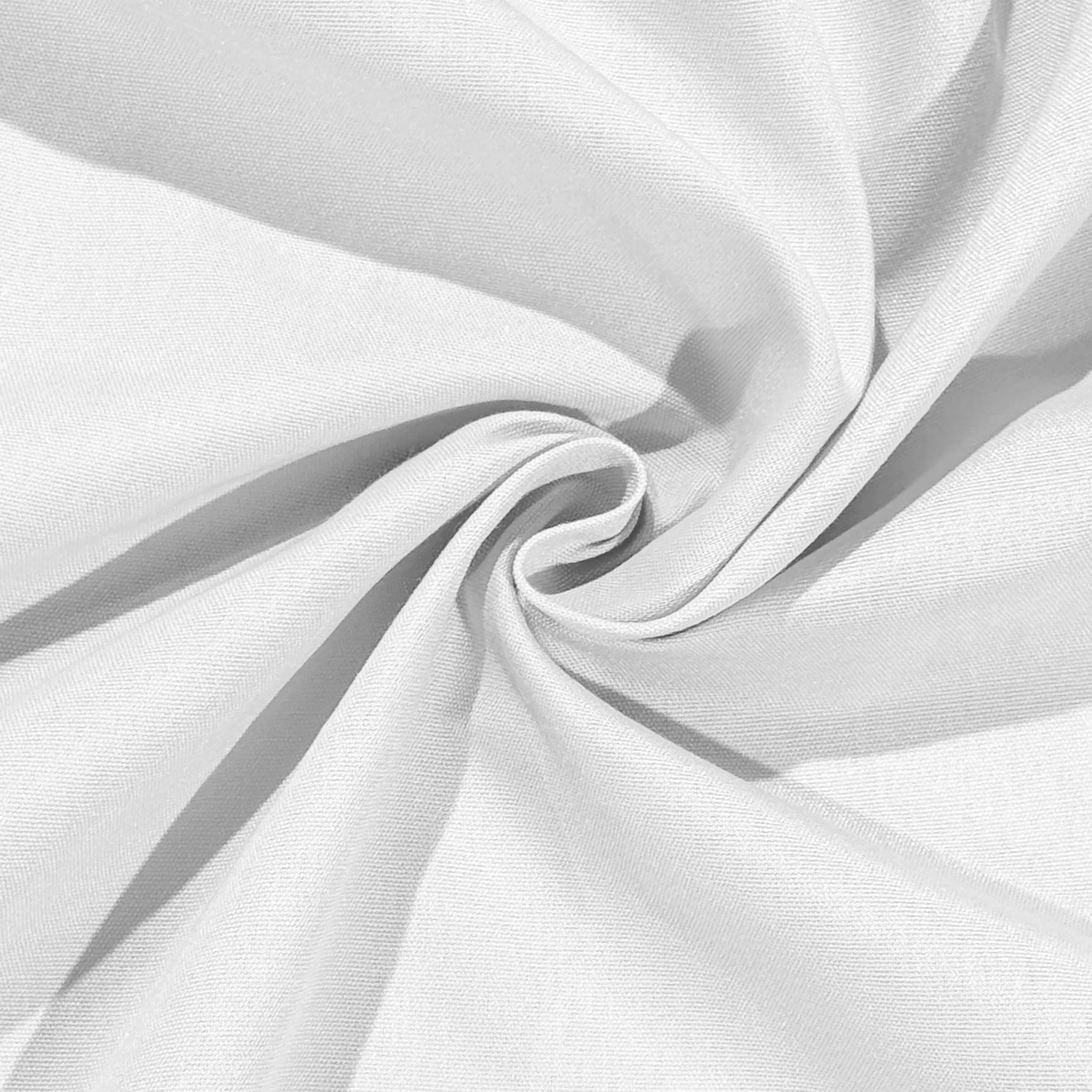 Premium 132" Round White Spun Polyester Tablecloth - Image 6