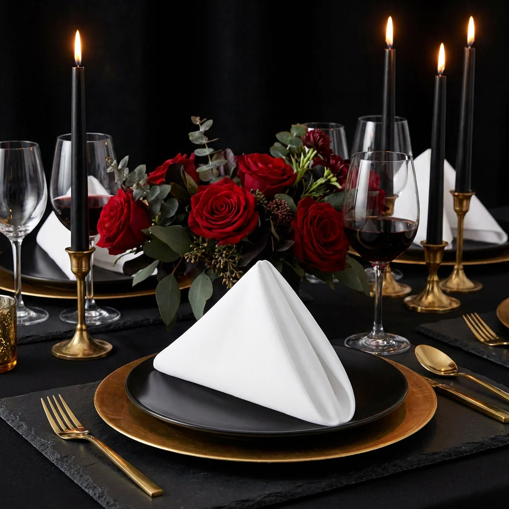 17"x17" Premium Polyester Napkin - White - Image 4