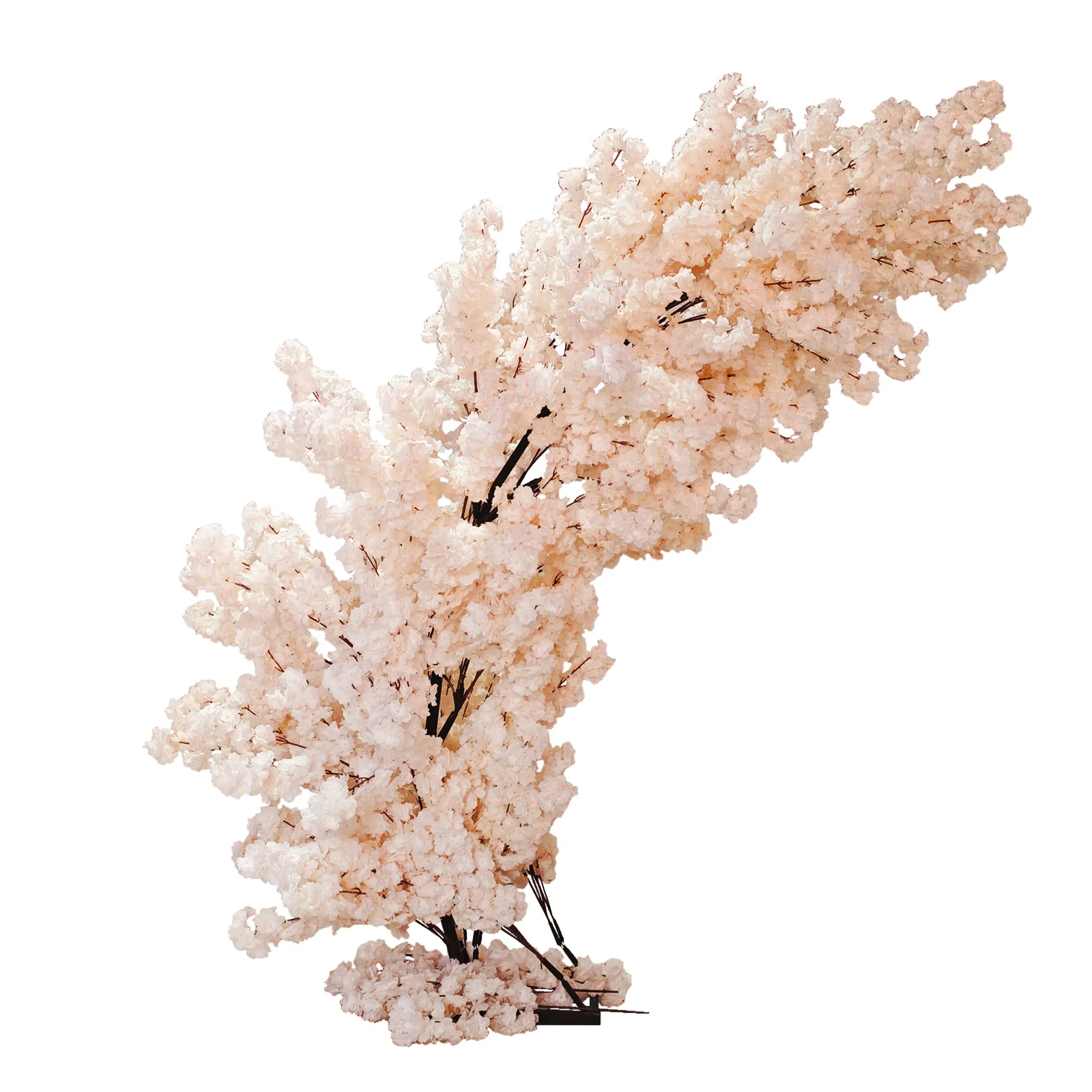 2 pcs 9.5ft Cherry Blossom Wedding Arch Backdrop - Blush - Image 4
