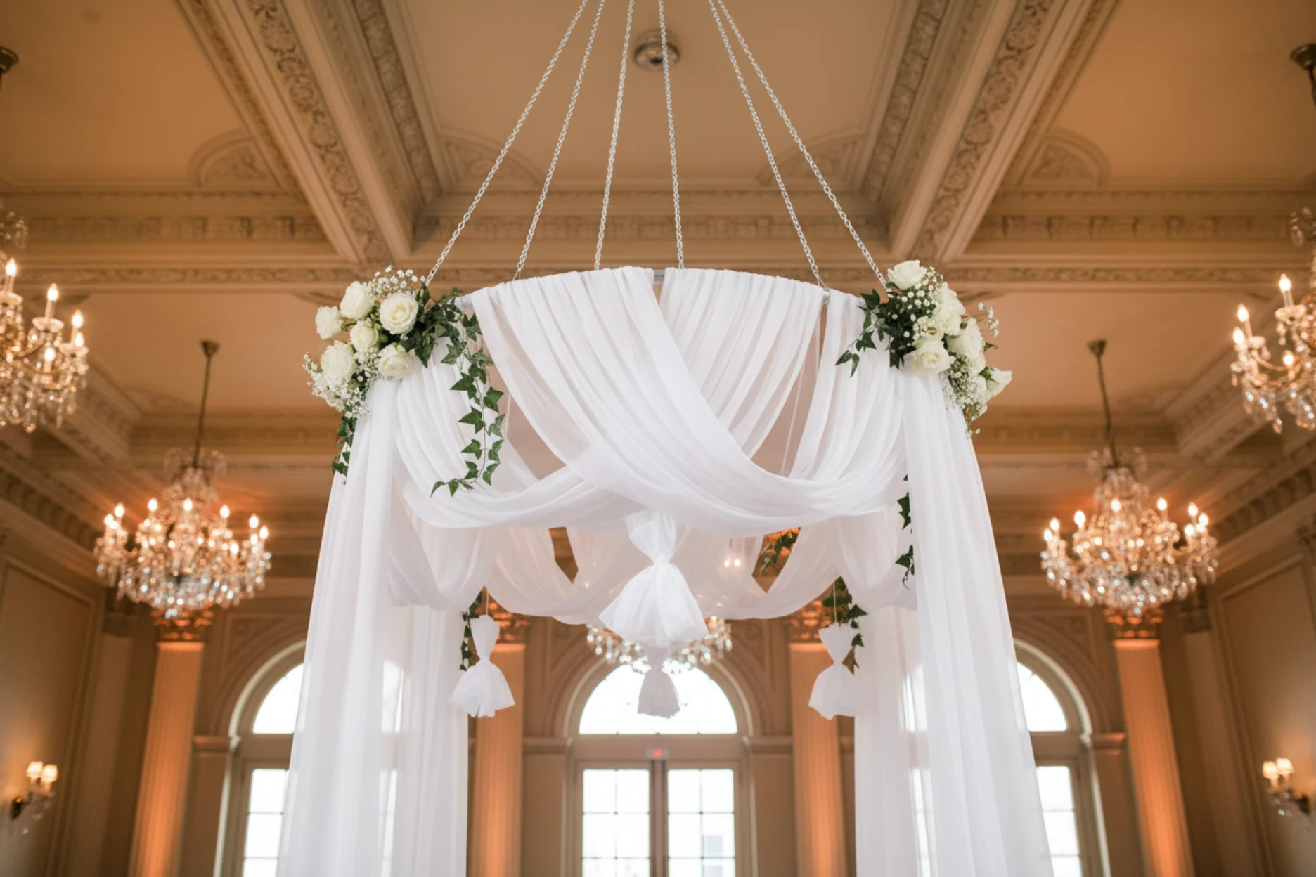 24" Hoop Ring Hardware Kit for Ceiling Draping - Image 8