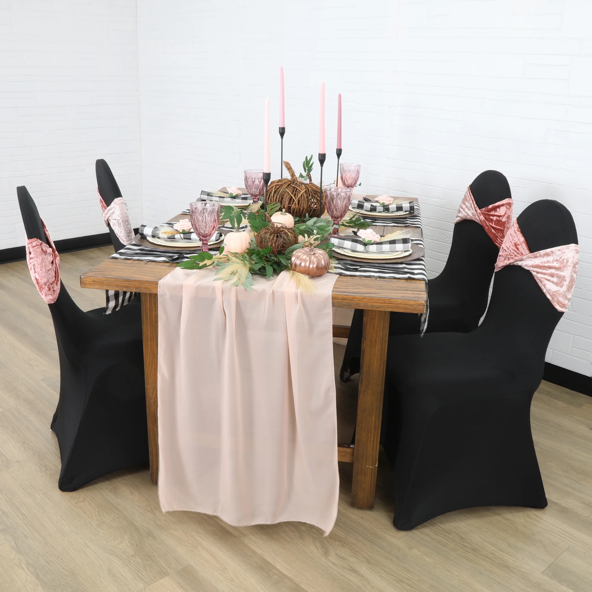 3 pcs Faux Artificial Pampas Grass Stem 43" - Champagne - Image 5