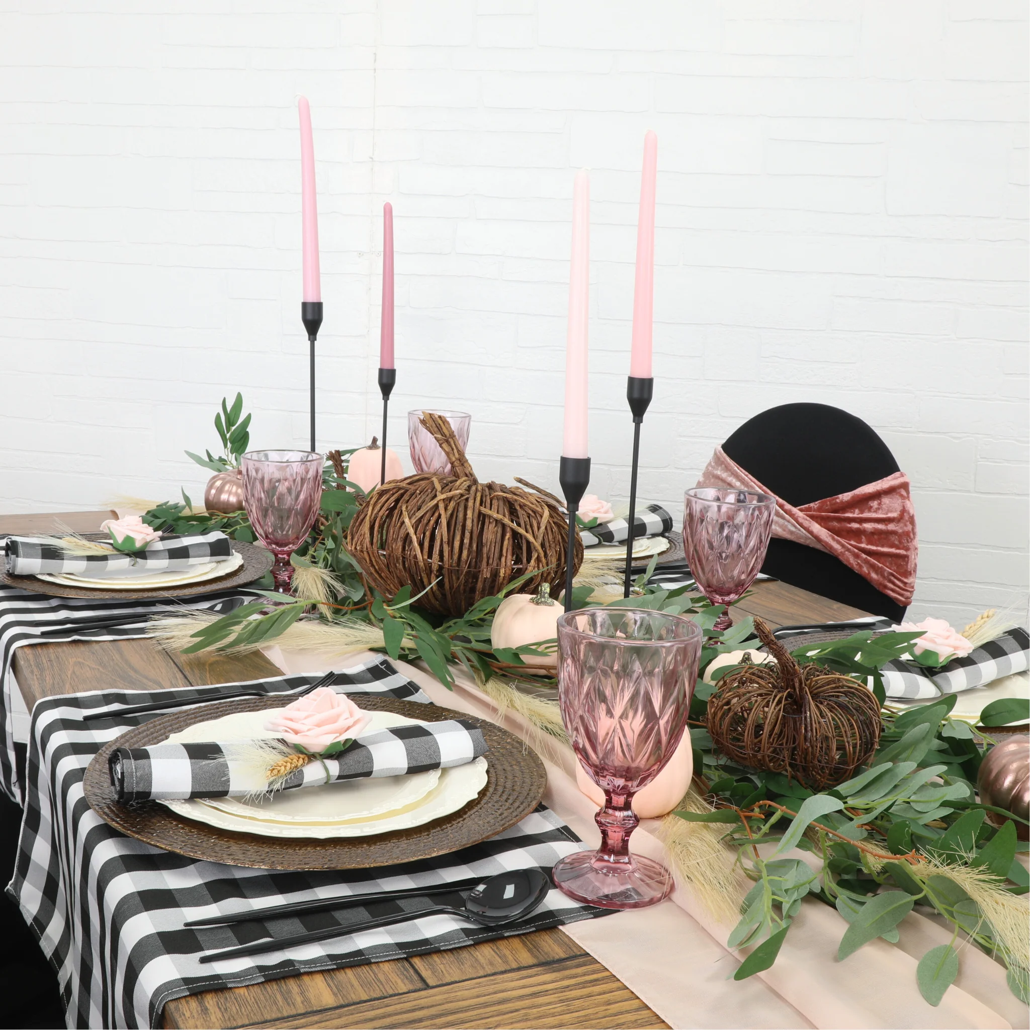 3 pcs Faux Artificial Pampas Grass Stem 43" - Champagne - Image 7