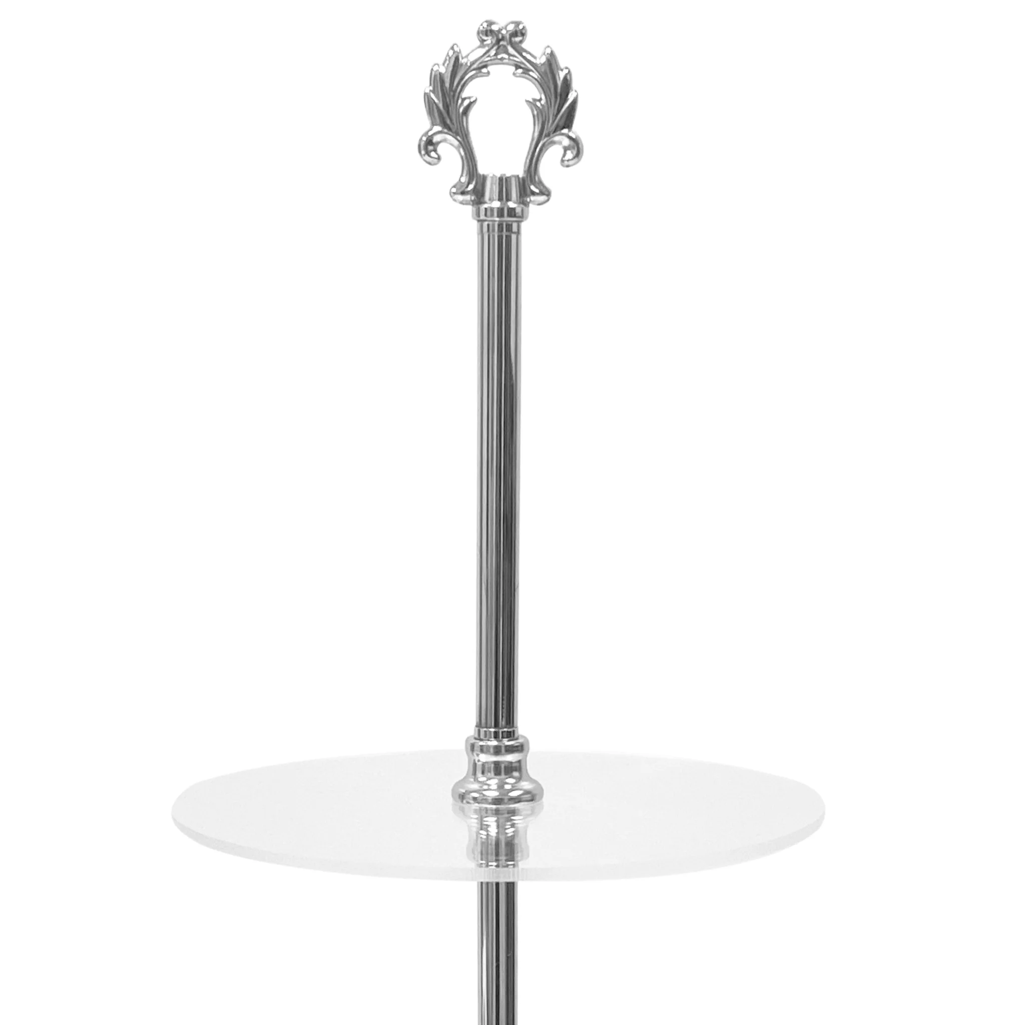 3 Tier Classic  Round Acrylic Cupcake Dessert Stand - Silver - Image 6