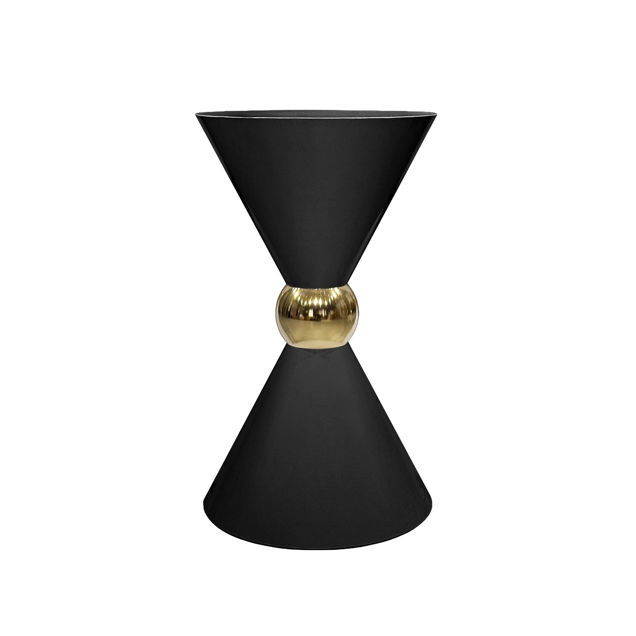 38" Tall Hourglass Plinth Pedestal Stand - Black