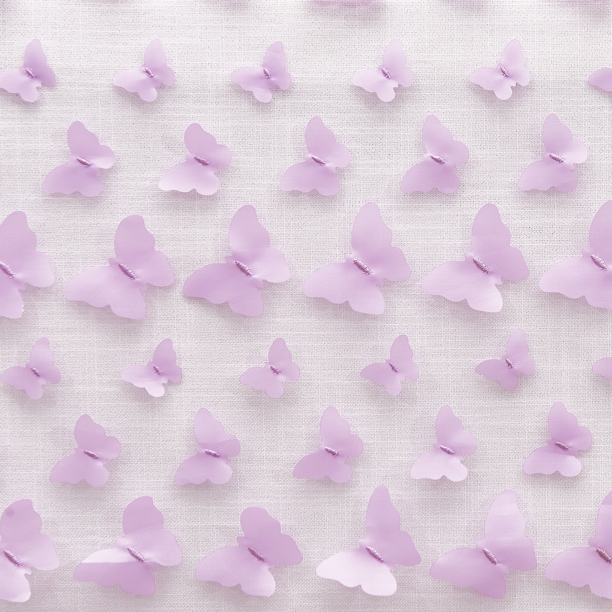 3D Butterfly Sheer Tablecloth 120" Round - Lavender - Image 2