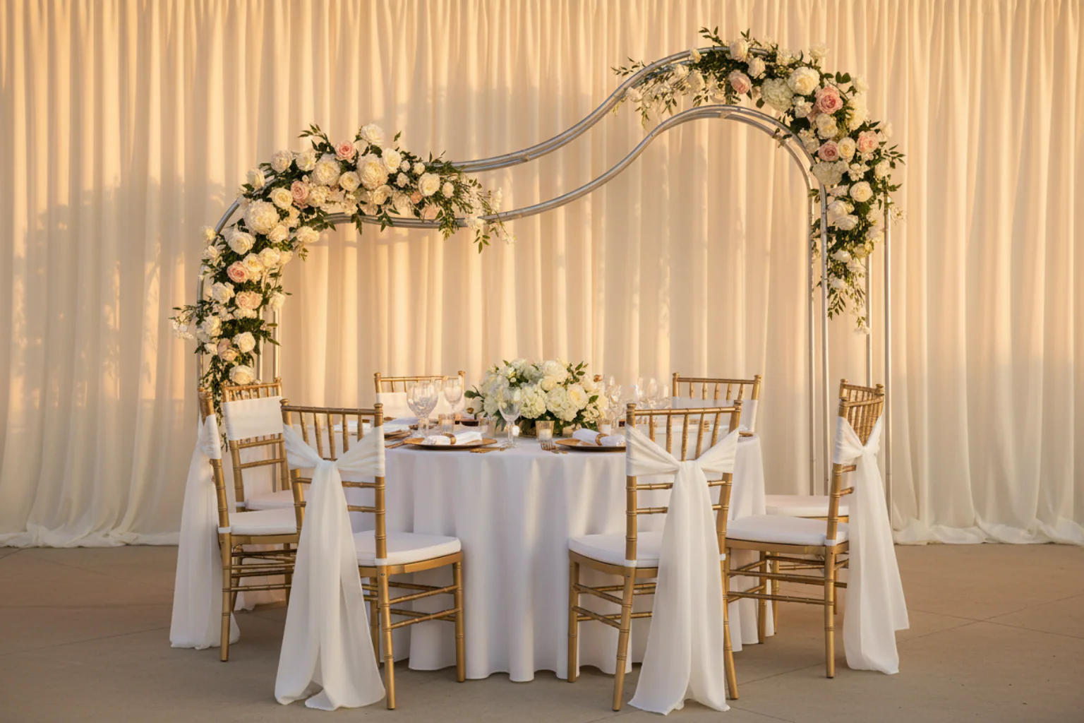 3D Curvy Wave Arch Backdrop Stand 8.2ft H x 11.50ft W - Image 8