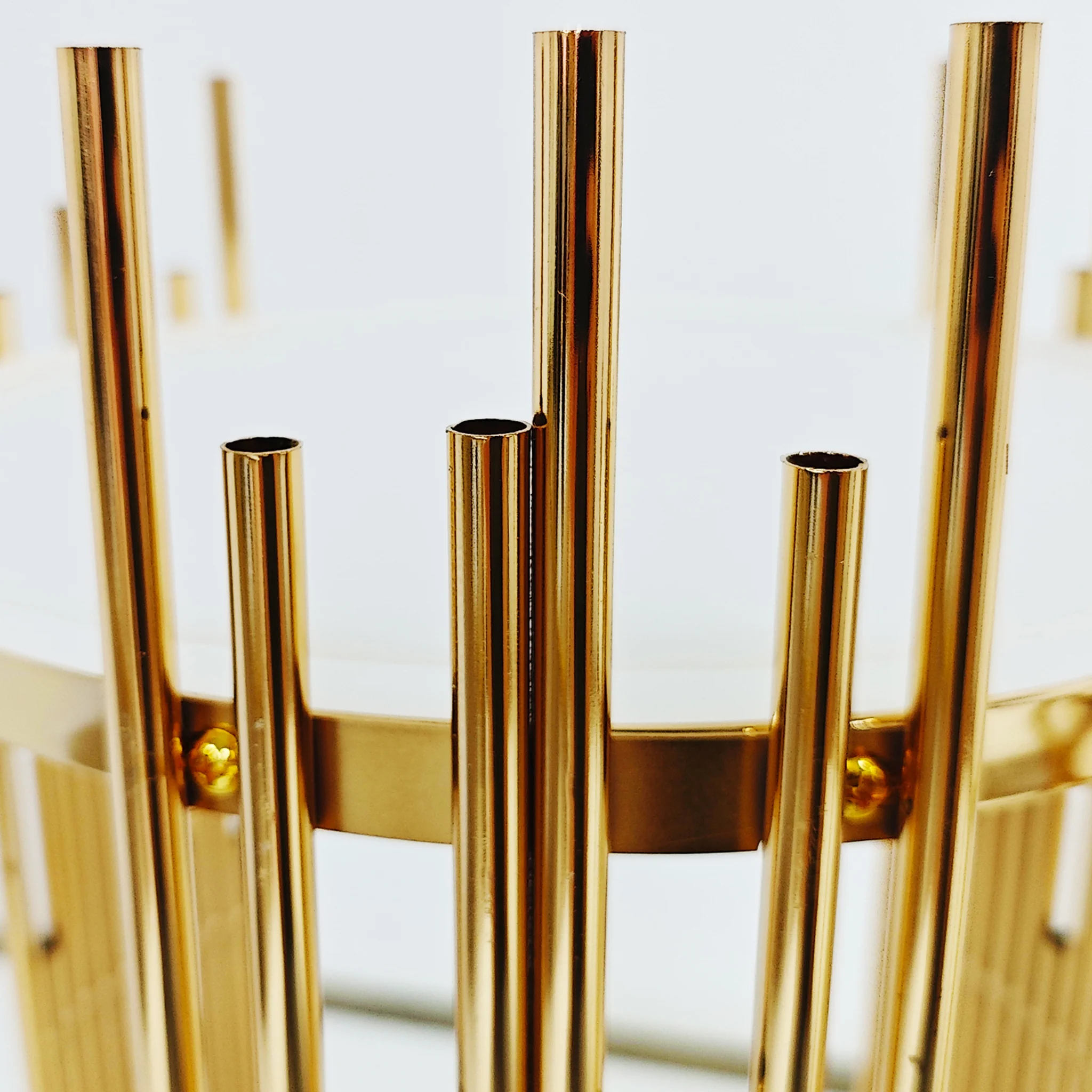 3 pcs of Gold Plinths Round Display Stand - Image 4