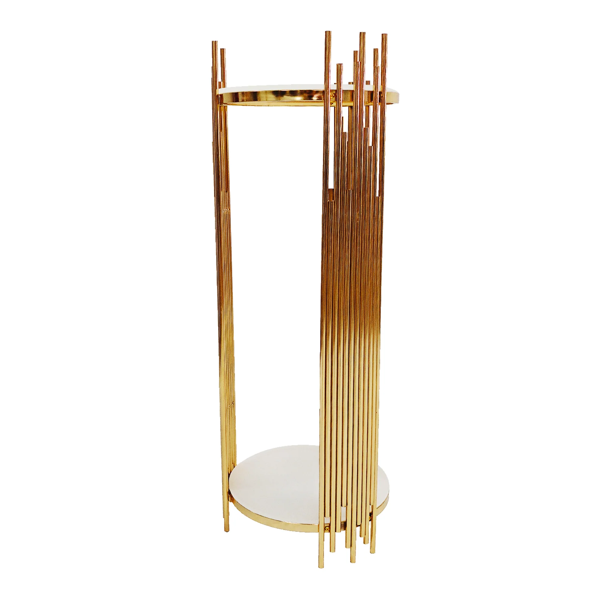 3 pcs of Gold Plinths Round Display Stand - Image 6