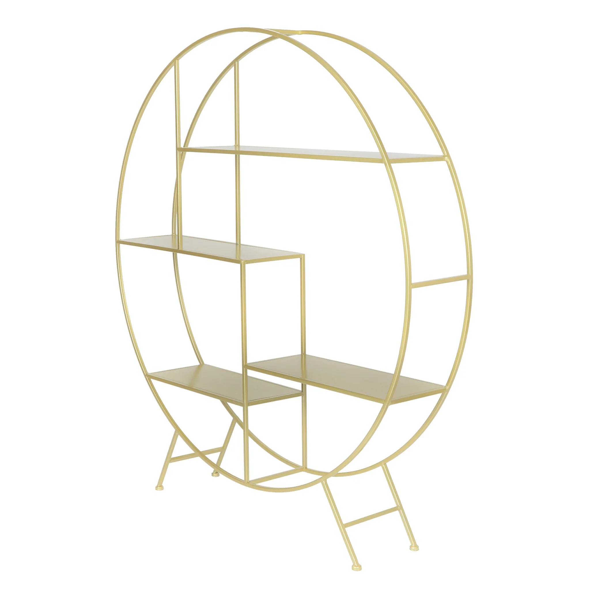 4 ft Round Metal Dessert Display Stand - Gold - Image 4