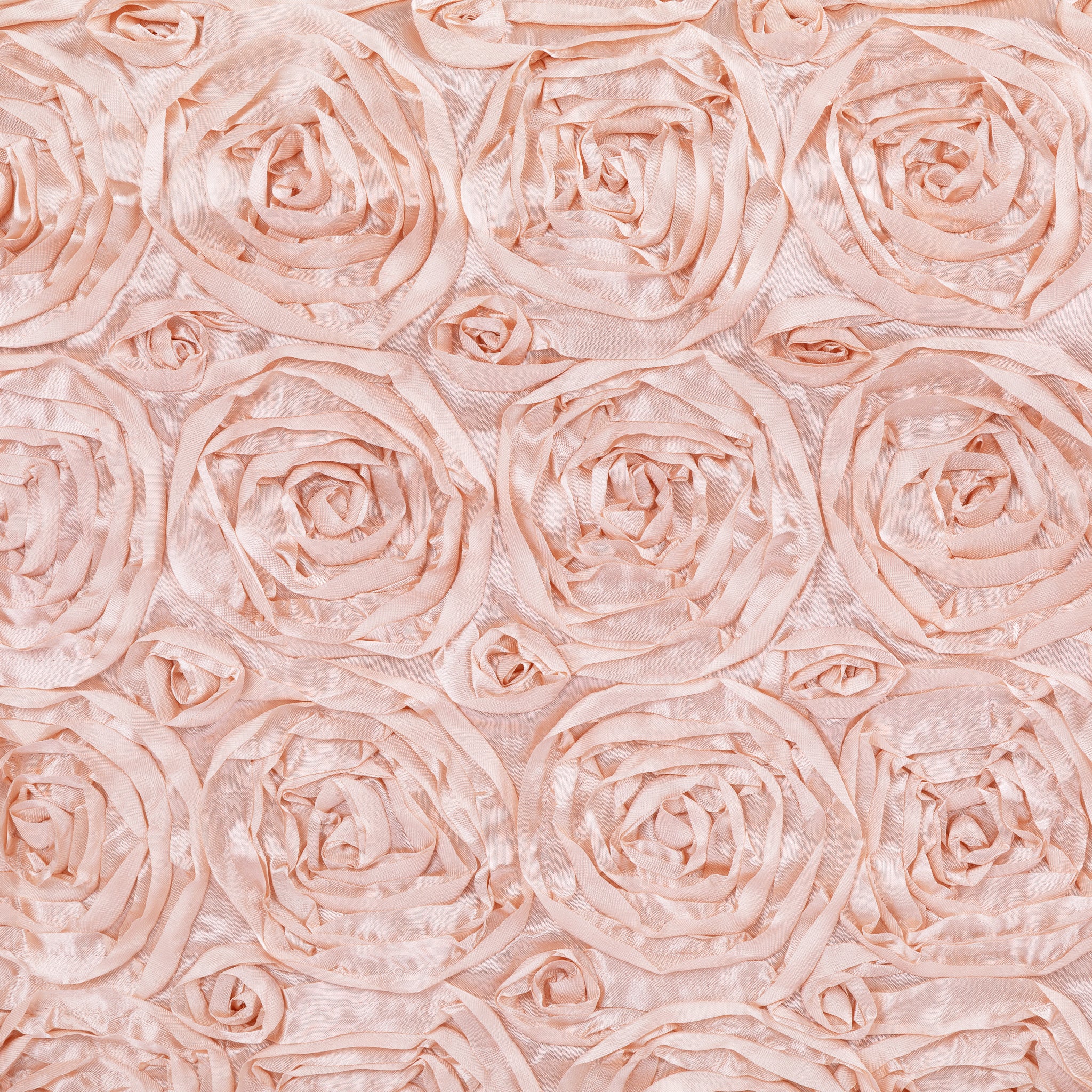 5 yards Satin Rosette Fabric Roll - Blush/Rose Gold - Image 2