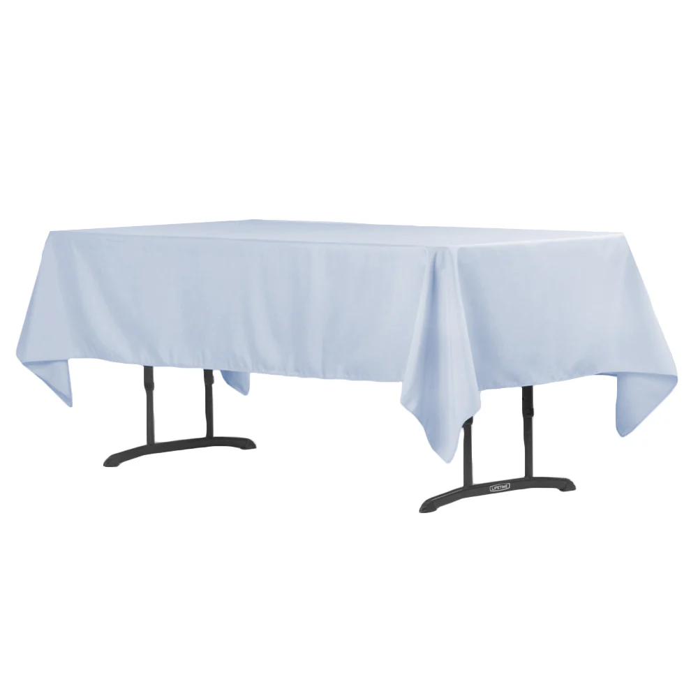 60"x102" Rectangular Premium Polyester Tablecloth - Dusty Blue