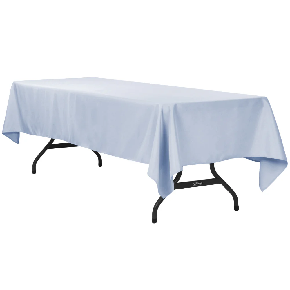 60"x120" Rectangular Premium Polyester Tablecloth - Dusty Blue