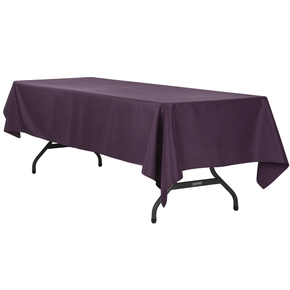 60"x120" Rectangular Premium Polyester Tablecloth - Eggplant/Plum