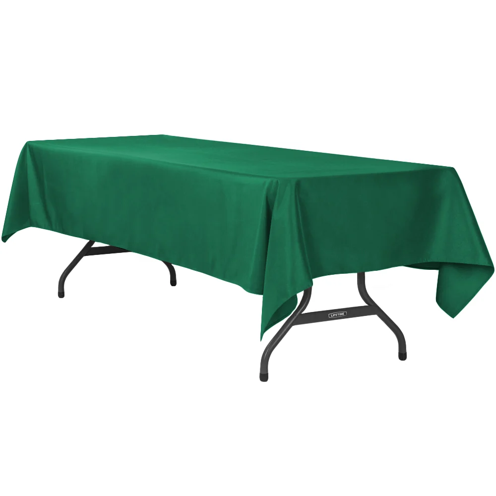 60"x120" Rectangular Premium Polyester Tablecloth - Emerald Green