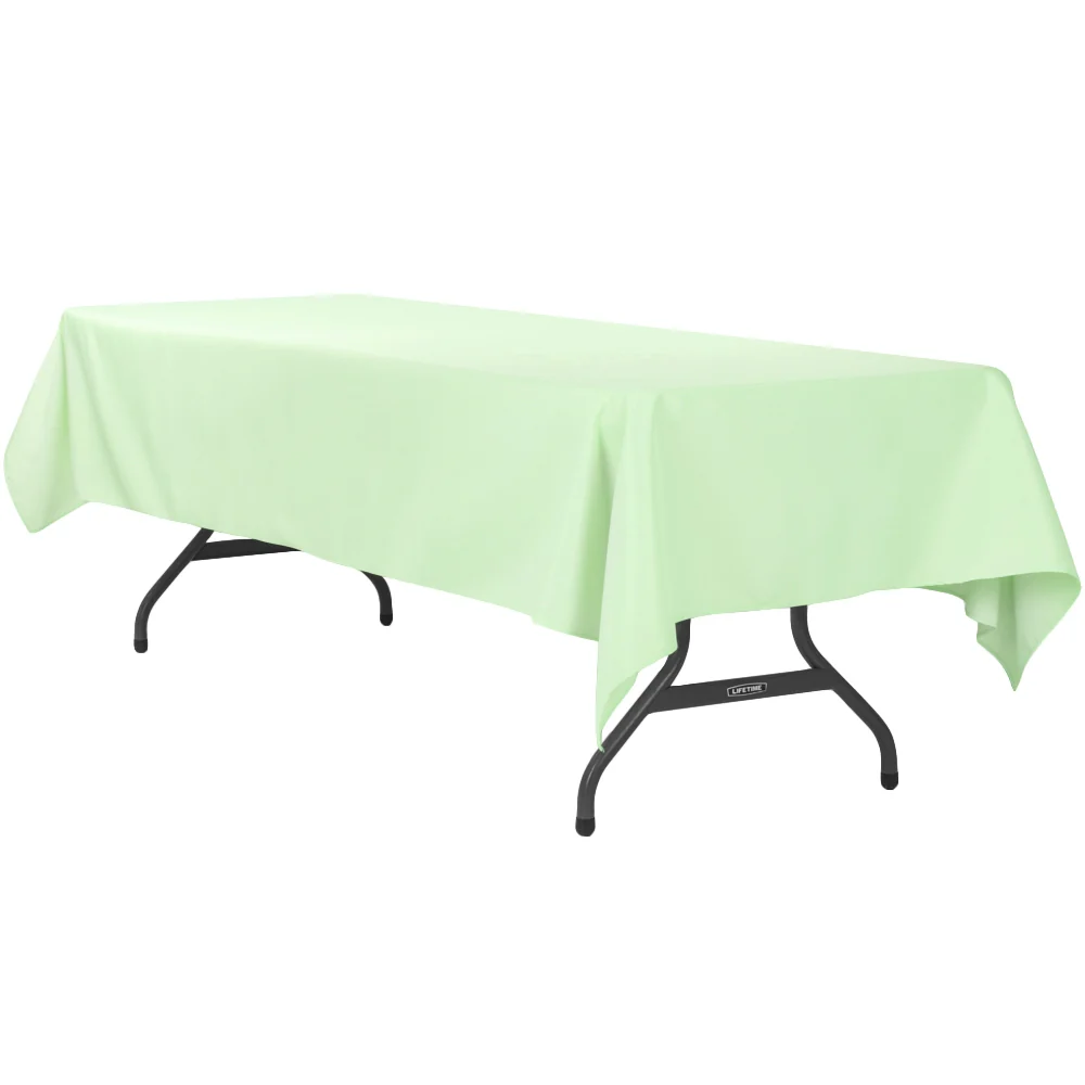 60"x120" Rectangular Premium Polyester Tablecloth - Mint Green