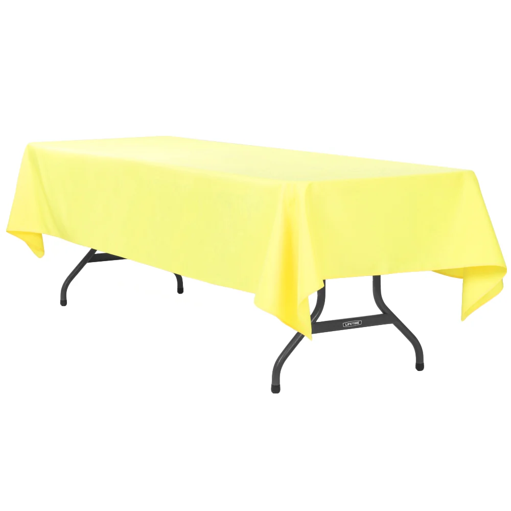 60"x120" Rectangular Premium Polyester Tablecloth - Yellow