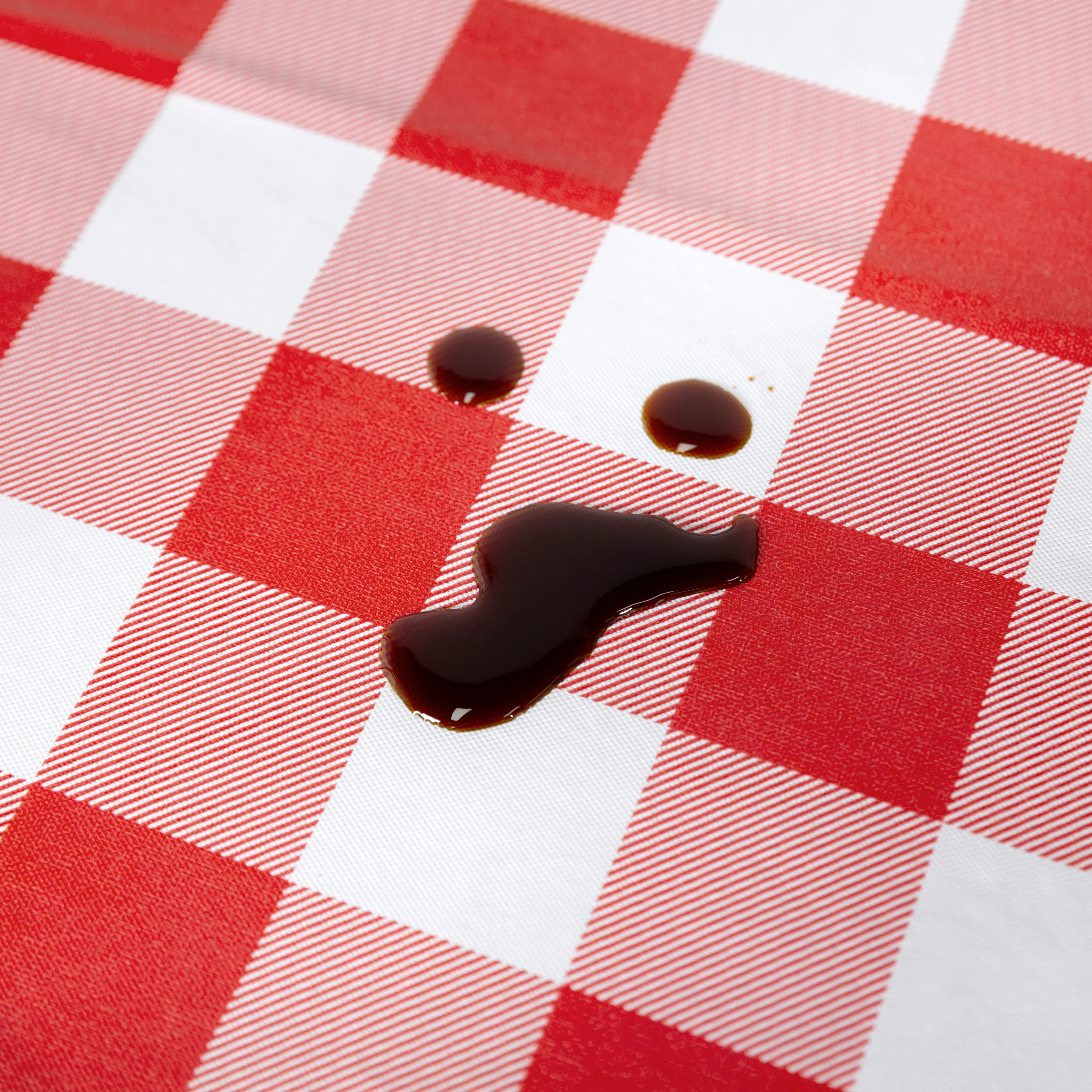 Rectangular Tablecloth 60"x84" Waterproof Vinyl Flannel Backing Checkered Design - Red - Image 4