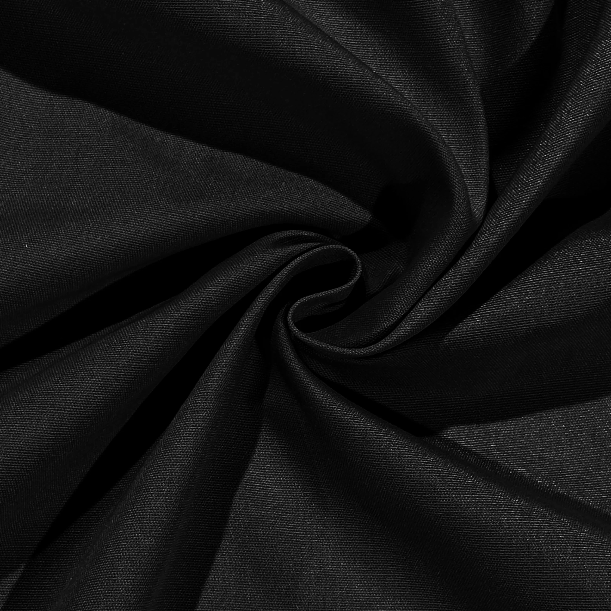 Premium 90"x132" Rectangular Black Spun Polyester Tablecloth - Image 5