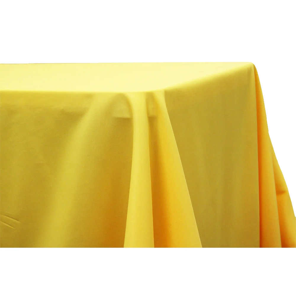 90"x132" Rectangular Oblong Premium Polyester Tablecloth - Canary Yellow
