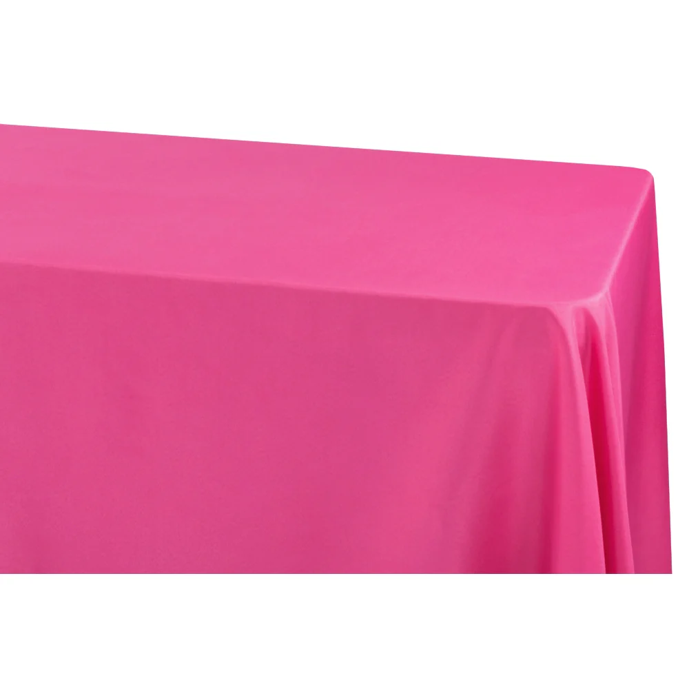 90"x132" Rectangular Oblong Premium Polyester Tablecloth - Fuchsia