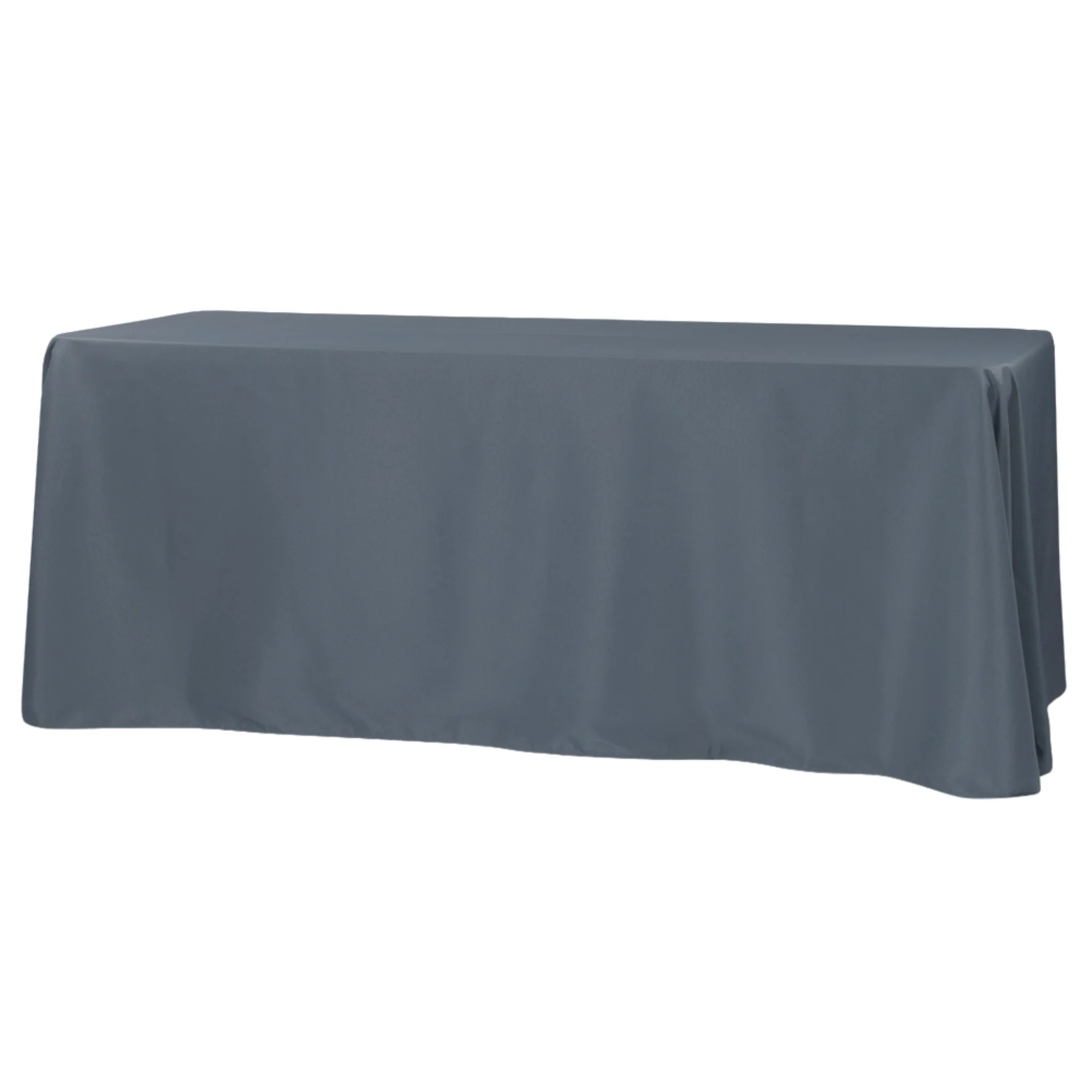 90"x132" Rectangular Oblong Premium Polyester Tablecloth - Pewter