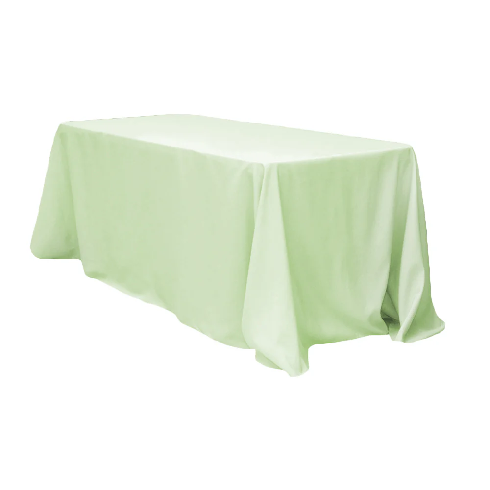 90"x132" Rectangular Oblong Premium Polyester Tablecloth - Sage Green