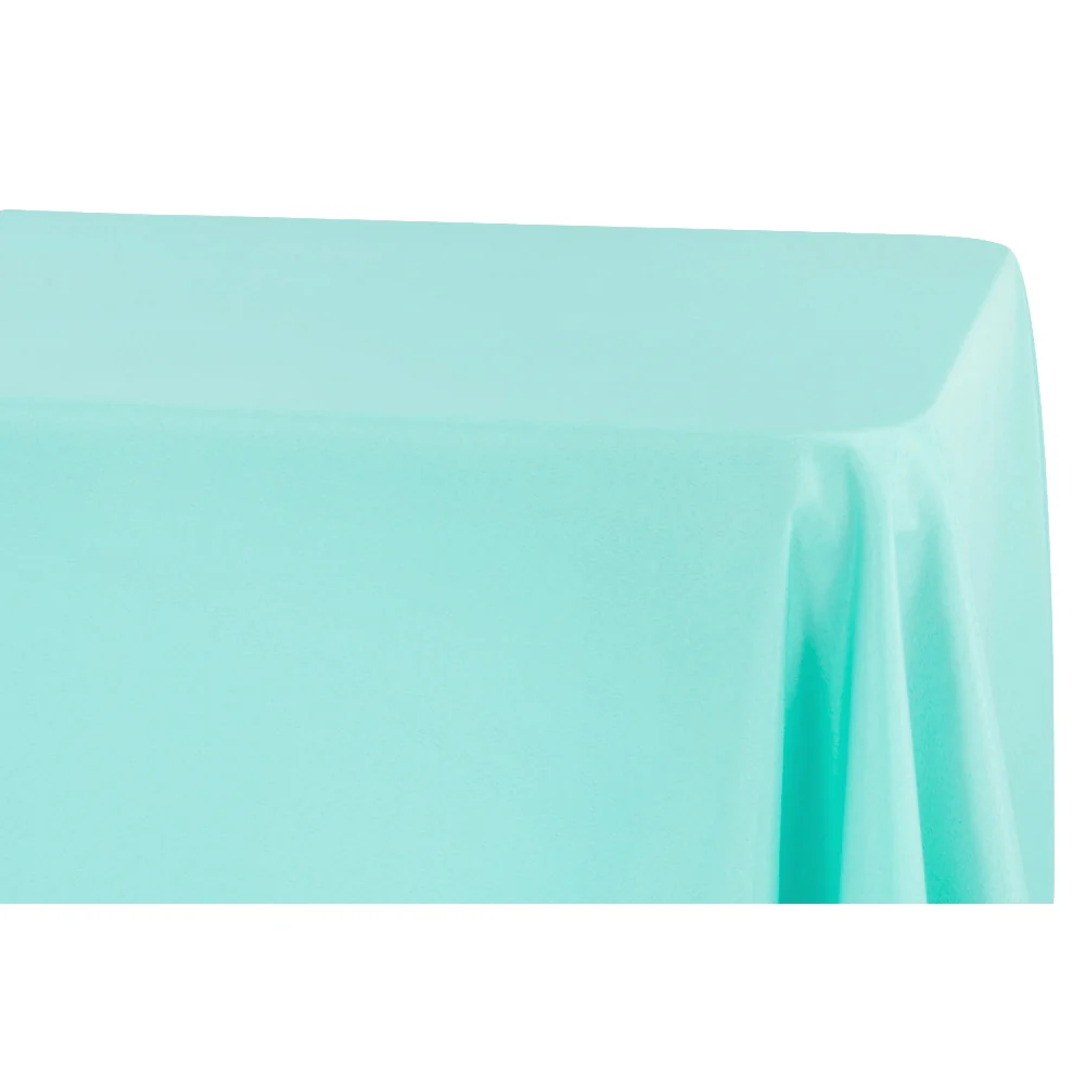 90"x132" Rectangular Oblong Premium Polyester Tablecloth - Turquoise