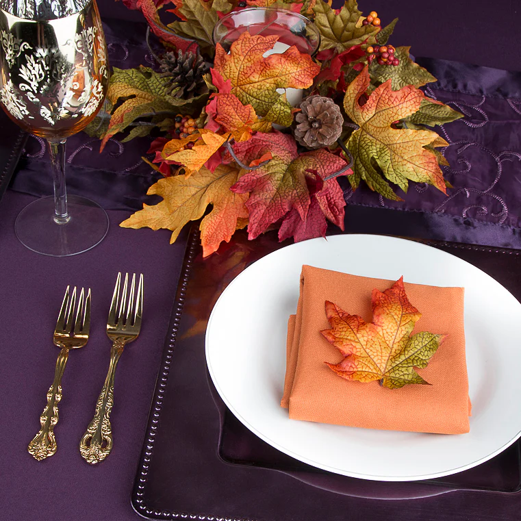 90"x156" Rectangular Oblong Premium Polyester Tablecloth - Eggplant/Plum - Image 3