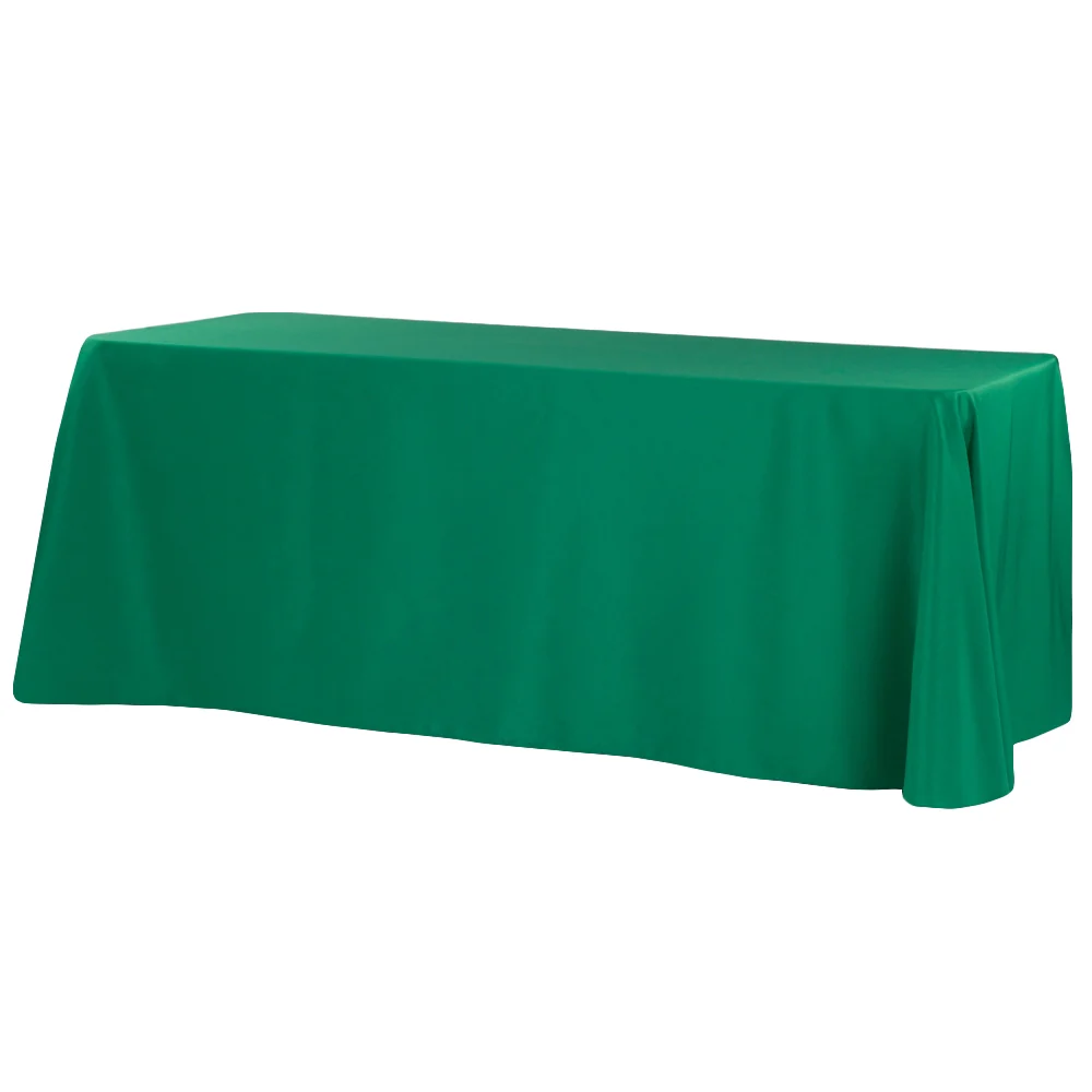 90"x156" Rectangular Oblong Premium Polyester Tablecloth - Emerald Green