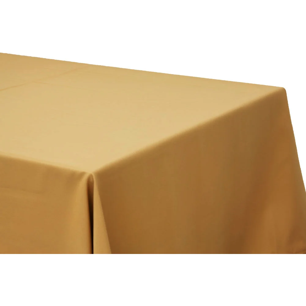 90"x156" Rectangular Oblong Premium Polyester Tablecloth - Gold