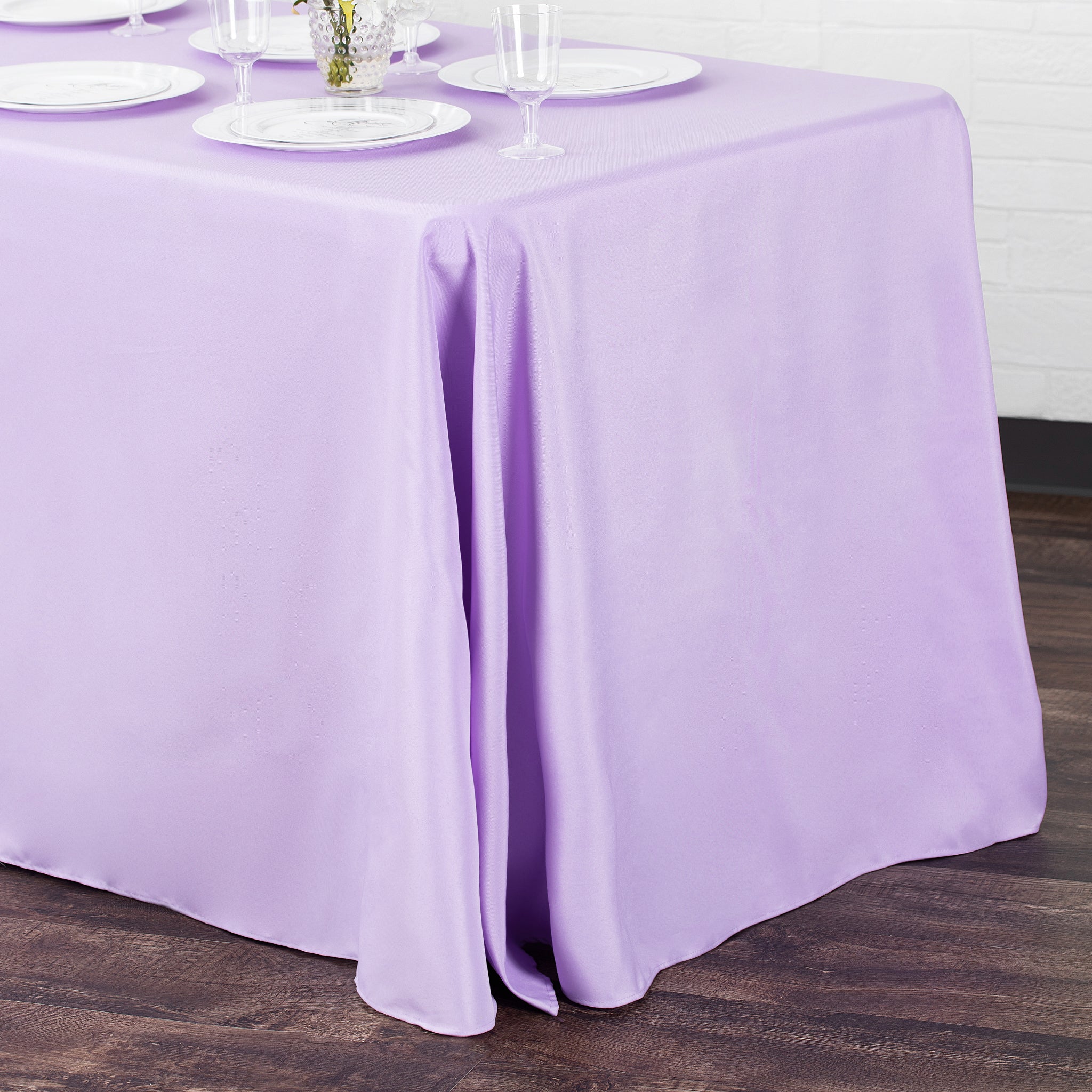 90"x156" Rectangular Oblong Premium Polyester Tablecloth - Lavender