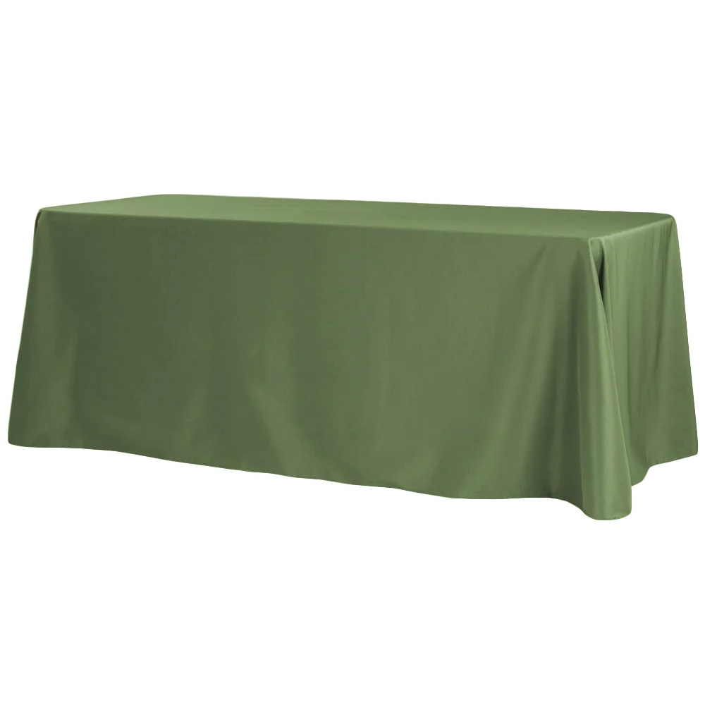 90"x156" Rectangular Oblong Premium Polyester Tablecloth - Willow Green