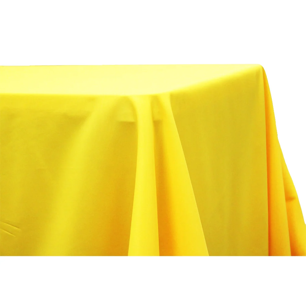 90"x156" Rectangular Oblong Premium Polyester Tablecloth - Yellow