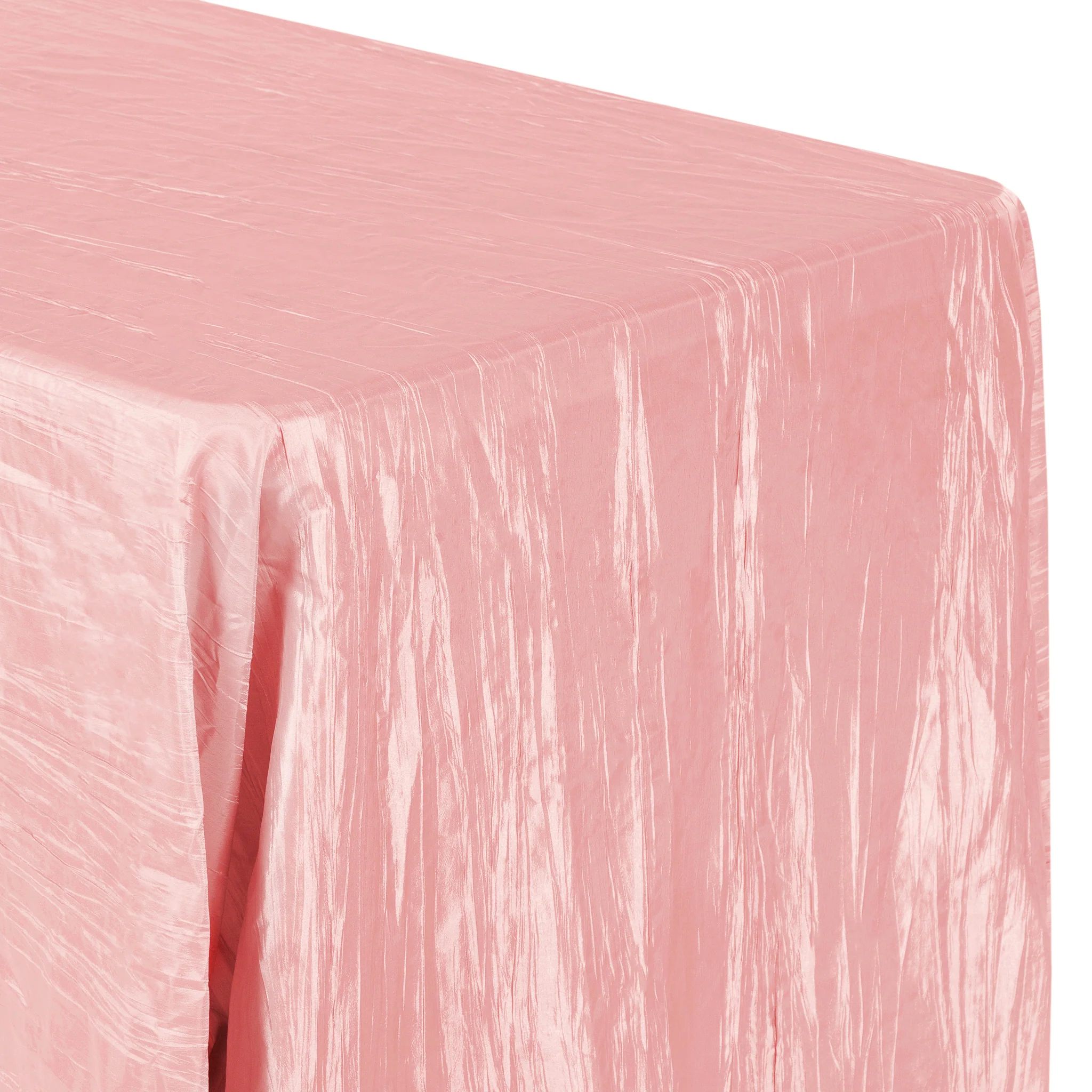 Accordion Crinkle Taffeta 90"x132" Rectangular Tablecloth - Dusty Rose/Mauve - Image 2