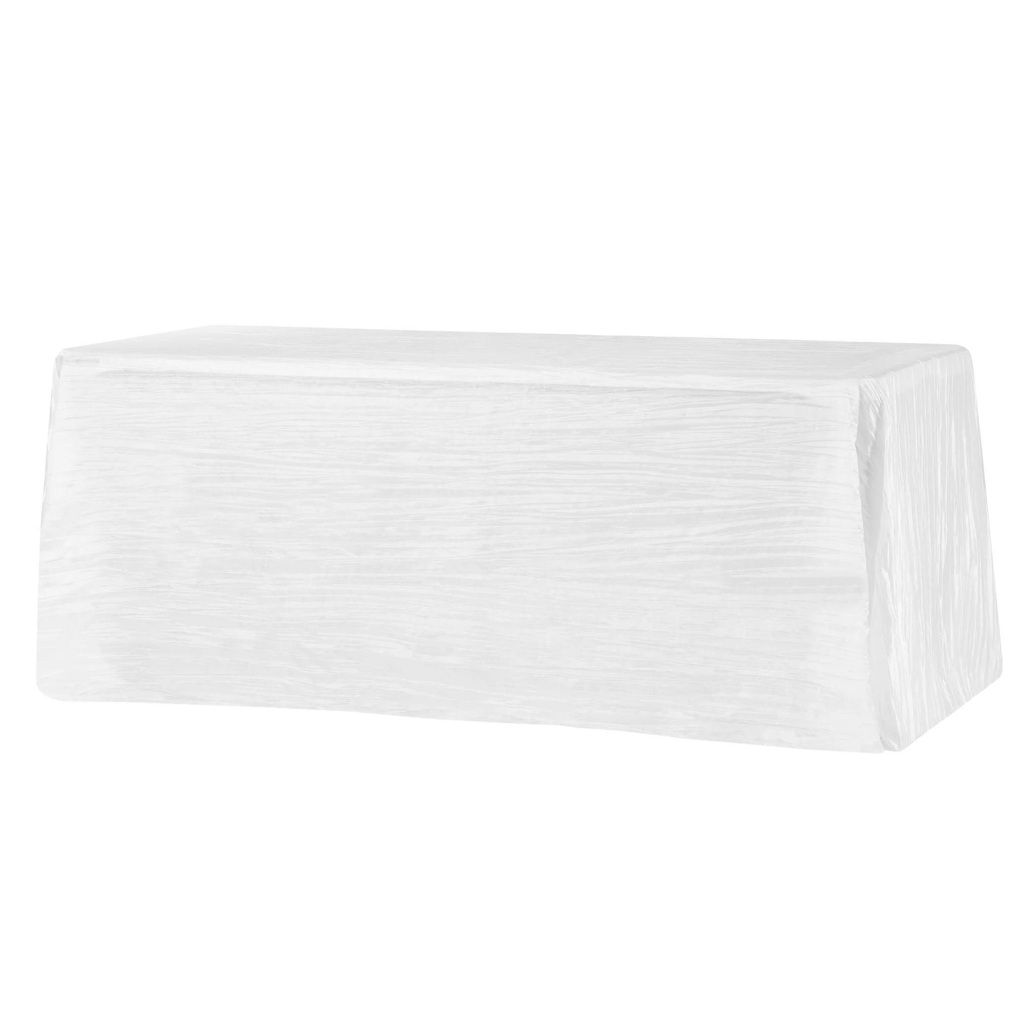 Accordion Crinkle Taffeta 90"x132" Rectangular Tablecloth - White