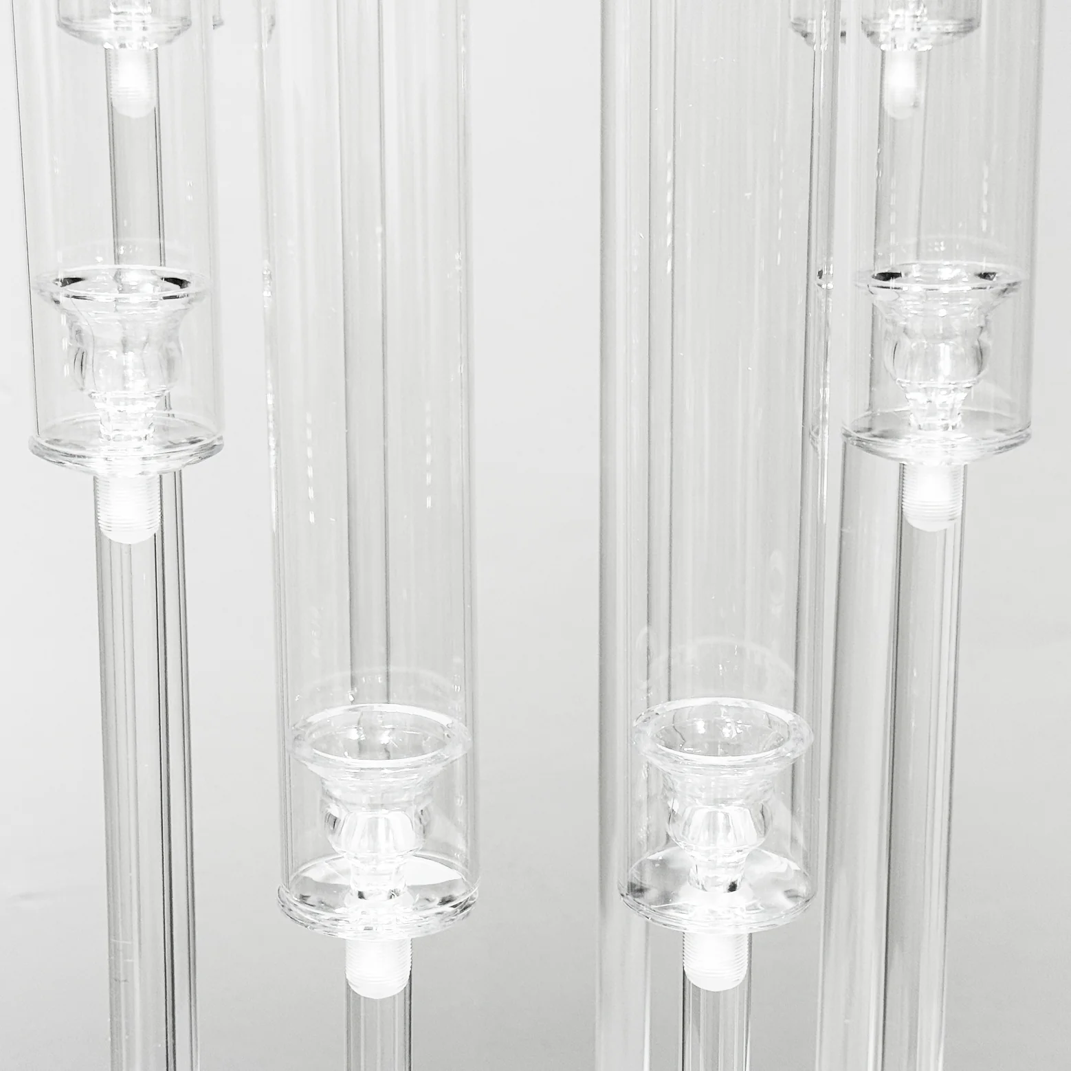 8 Arms Acrylic Candelabra Centerpiece - Clear - Image 3