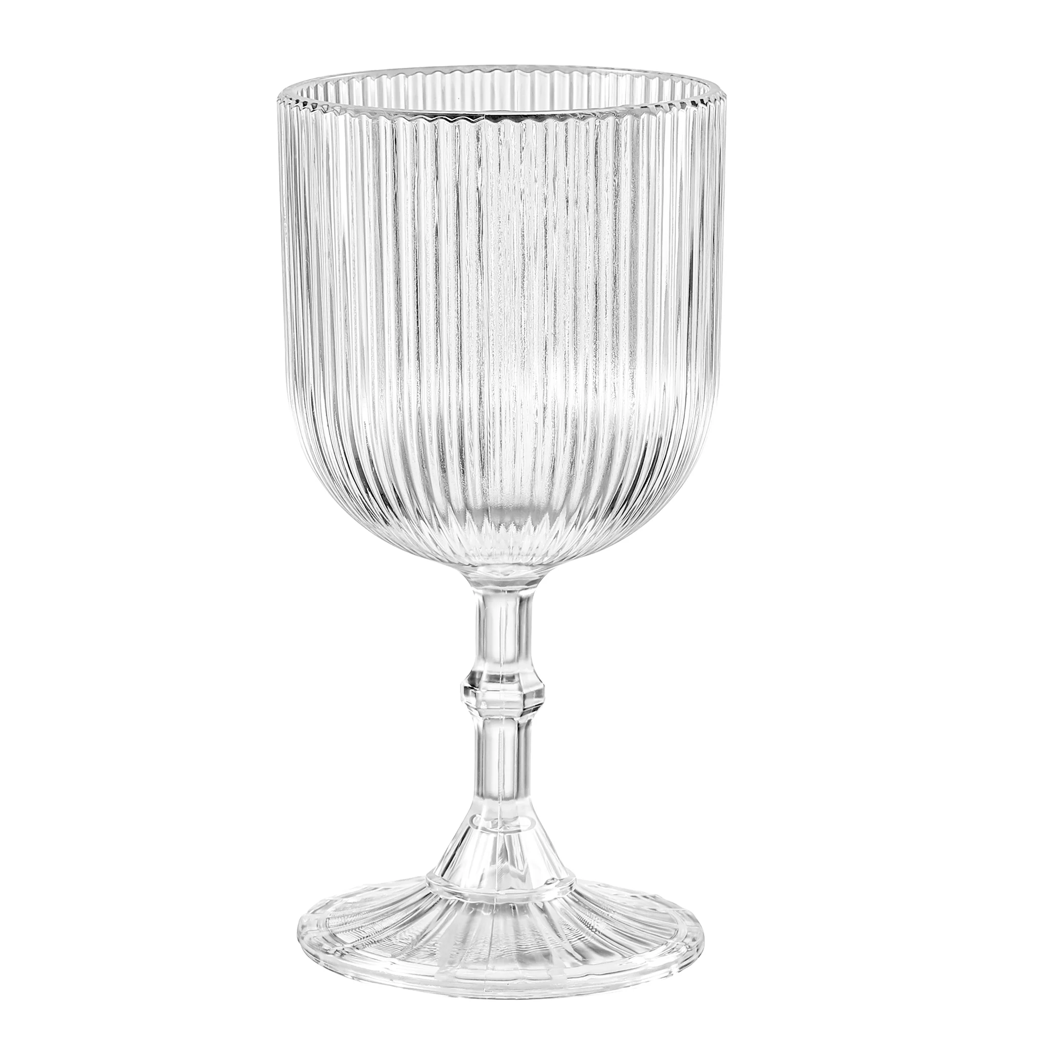 Clear Acrylic 11oz Wine Goblets Ripple Design (6 pcs/pk)