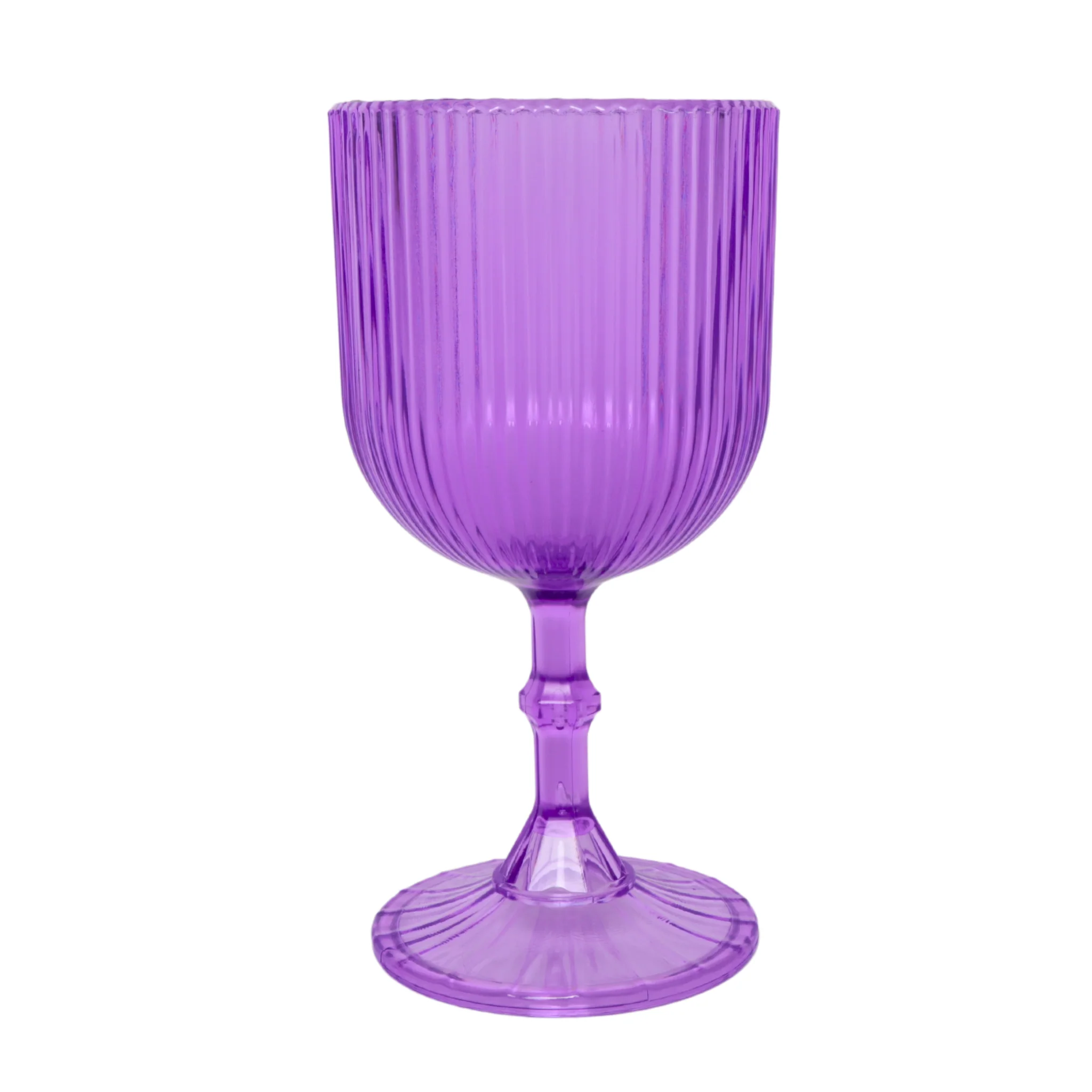 Lavender Acrylic 11oz Wine Goblets Ripple Design (6 pcs/pk) - Image 6