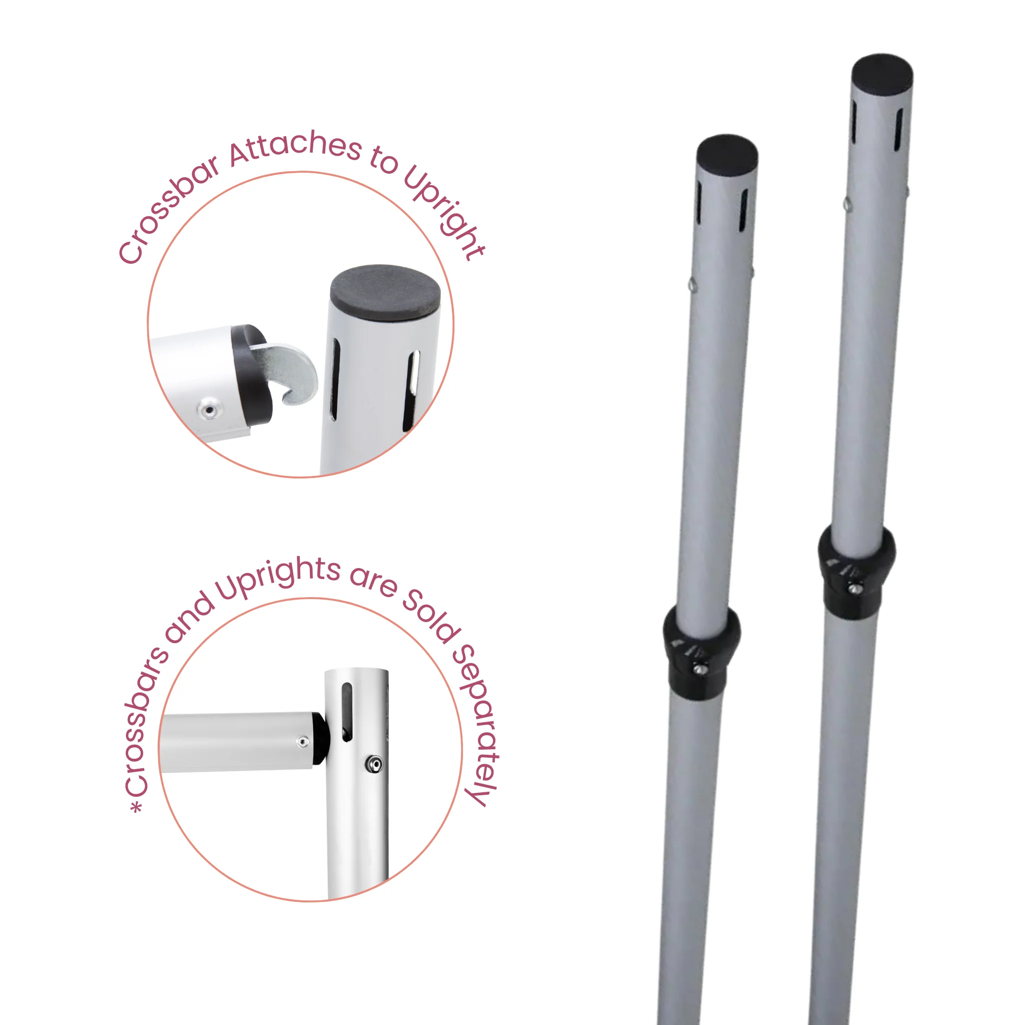 2 pc Telescopic Slip-fit Upright 6ft to 10ft with slip lock collar - Image 3