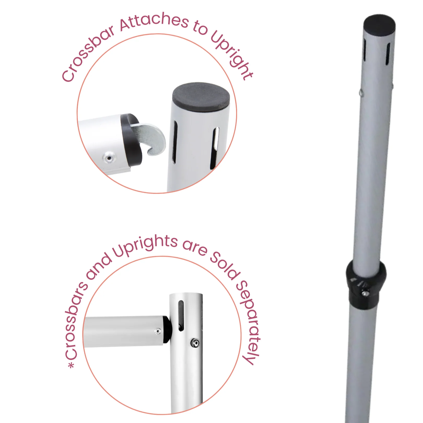 Telescopic Slip-fit Upright 6ft to 14ft with slip lock collar - Image 3