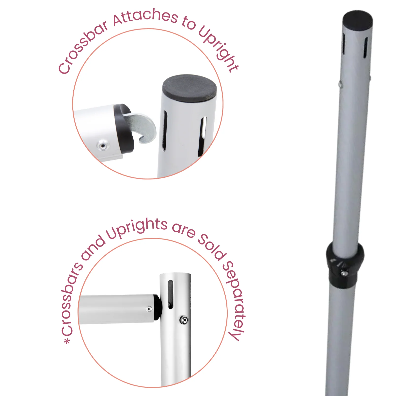 Telescopic Slip-fit Upright 7ft to 17ft with slip lock collar - Image 3