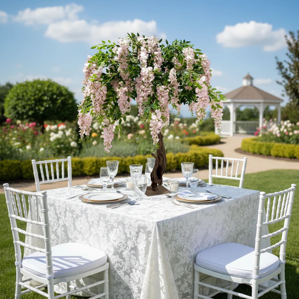 4ft Artificial Wisteria Tree - Pink - Image 2