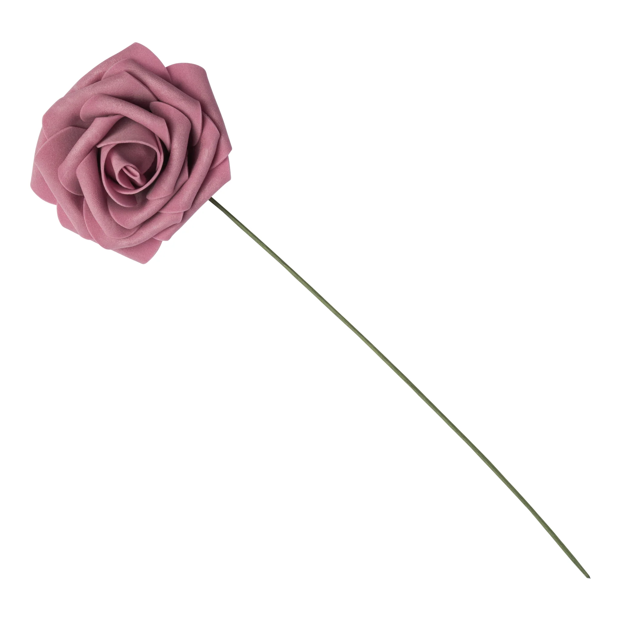 Artificial DIY Foam Rose Stems (50 pcs) - Mauve/Dusty Rose - Image 2