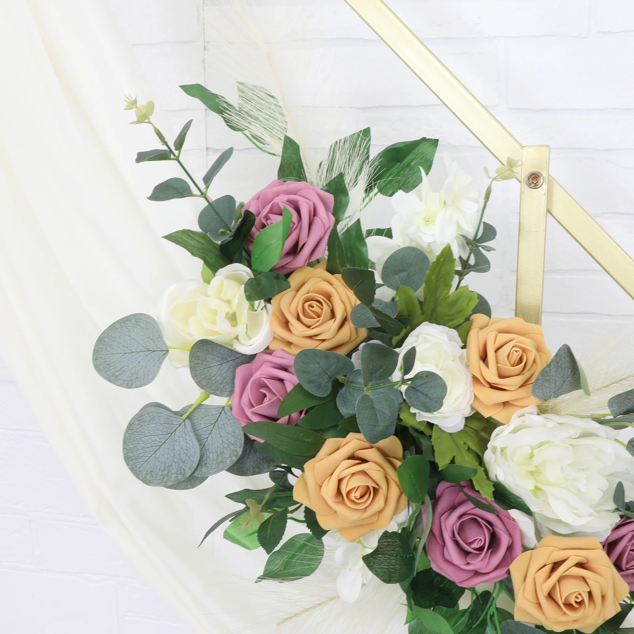 Artificial DIY Foam Rose Stems (50 pcs) - Mauve/Dusty Rose - Image 5