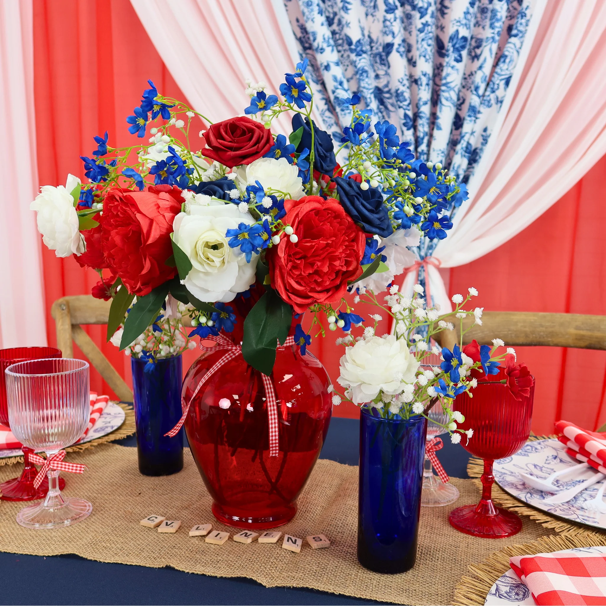 Artificial DIY Foam Rose Stems (50 pcs) - Navy Blue - Image 13